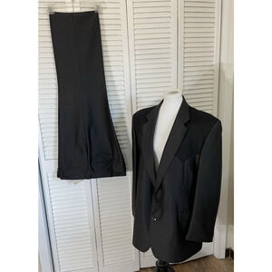 Vintage Circle S Dallas Texas Suit Men 48RDark Gray Formal Western Jacket Pants